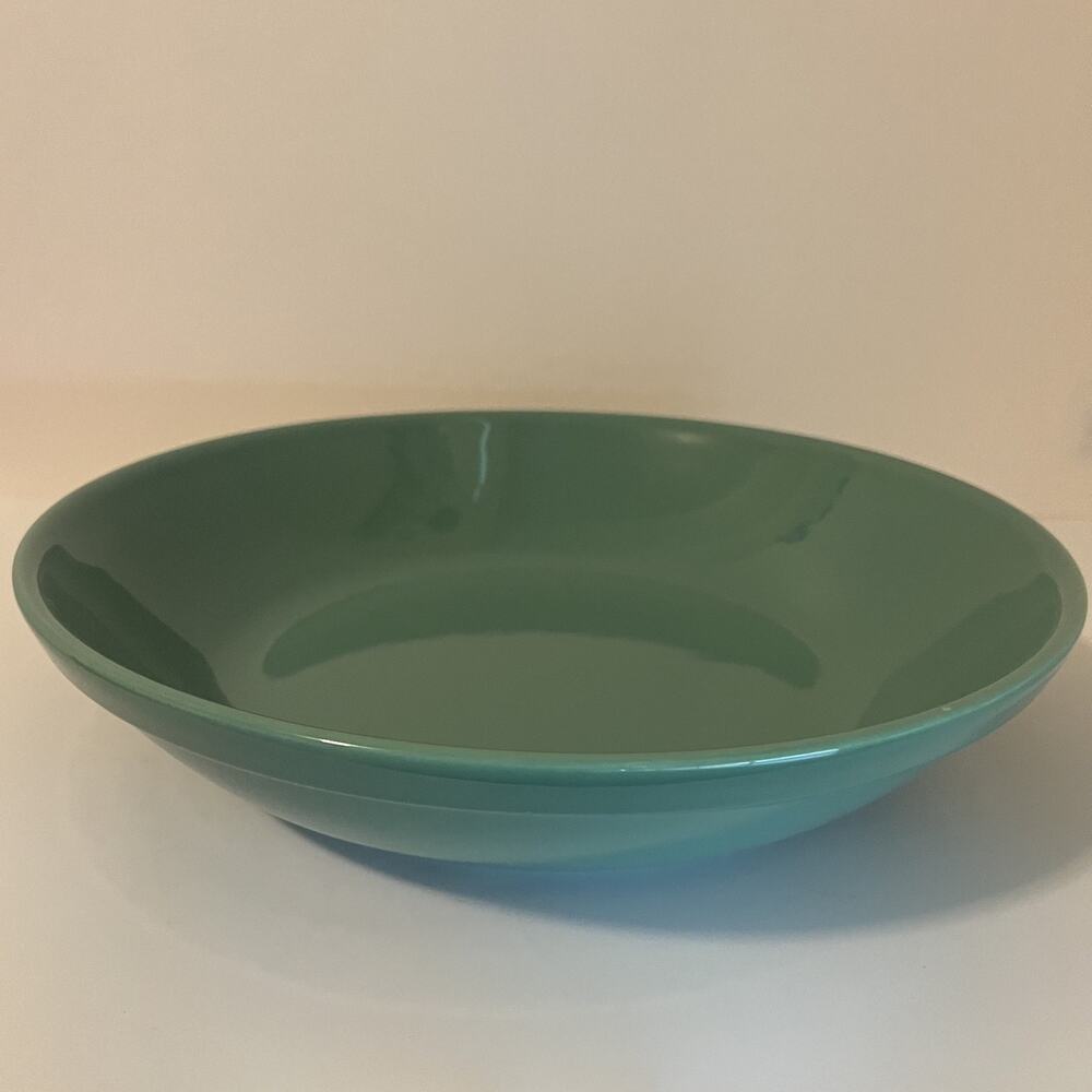 Vista Alegre Portugal Large Serving Bowl Teal Turquoise Glazed Ceramic 12 Inch